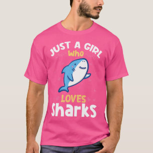 Just a Girl who Loves Sharks Diving Enthusiast T-Shirt