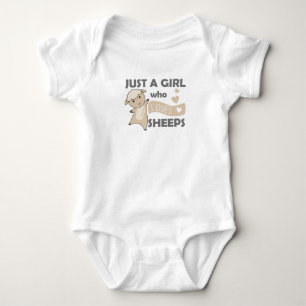 Just A Girl Who Loves Sheeps Cute Animals Sheep Baby Bodysuit