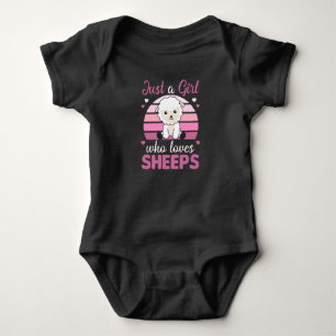 Just A Girl Who Loves Sheeps - Sweet Sheep Baby Bodysuit