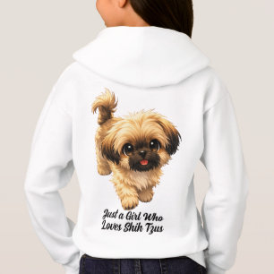 Just a Girl Who Loves Shih Tzus Dog Paw and Heart