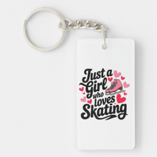 Just a Girl Who Loves Skating Key Ring