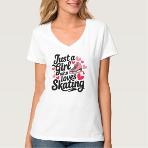  Just a Girl Who Loves Skating T-Shirt