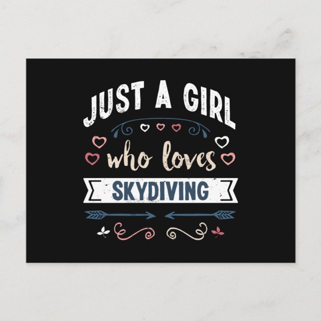 Just a Girl who loves Skydiving Funny Gifts Postcard (Front)
