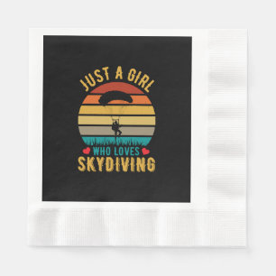just a girl who loves skydiving napkin