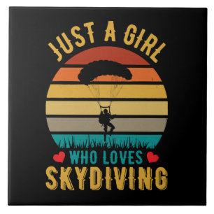 just a girl who loves skydiving tile