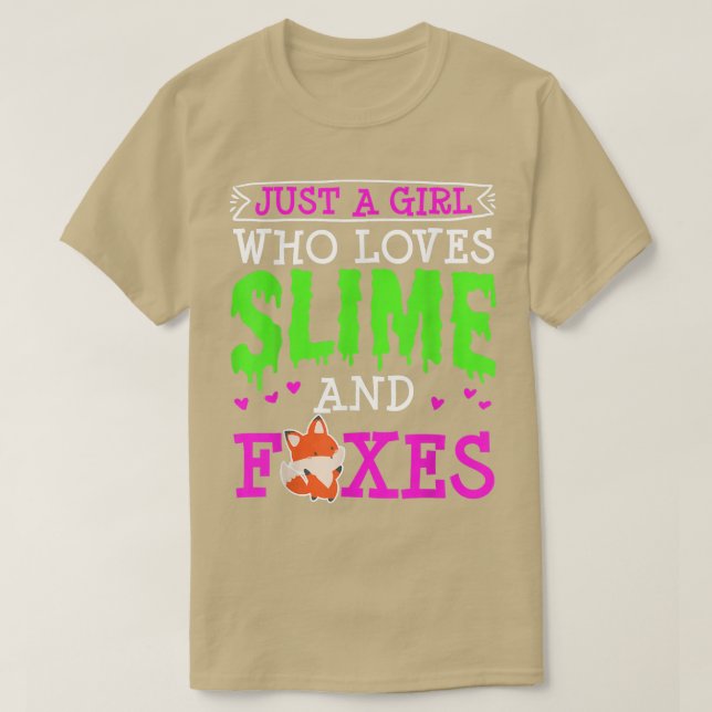 Just A Girl Who Loves Slime And Foes Cute Funny Te T-Shirt (Design Front)