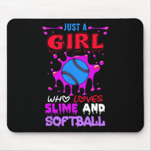 Just A Girl Who Loves Slime And Softll Kids Girls Mouse Pad