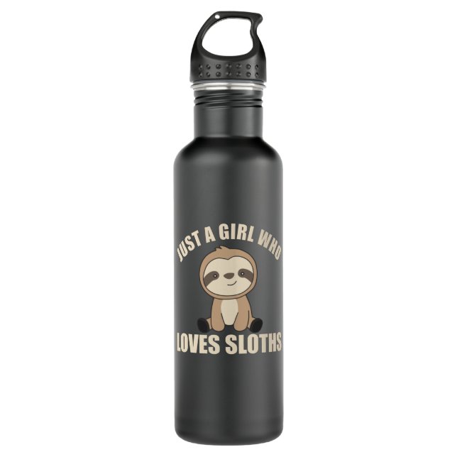 Just A Girl Who Loves Sloth's Cute Animals 710 Ml Water Bottle (Front)