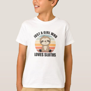 Just A Girl Who Loves Sloth's Cute Animals Vintage T-Shirt
