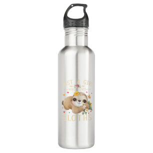 Just A Girl Who Loves Sloths Cute Sloth Lover Girl 710 Ml Water Bottle