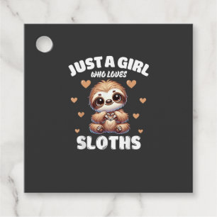Just A Girl Who Loves Sloths, Cute Sloth Lovers T- Favour Tags