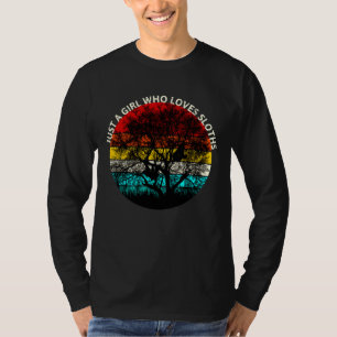 Just A Girl Who Loves Sloths Fitted Scoop 39 T-Shirt