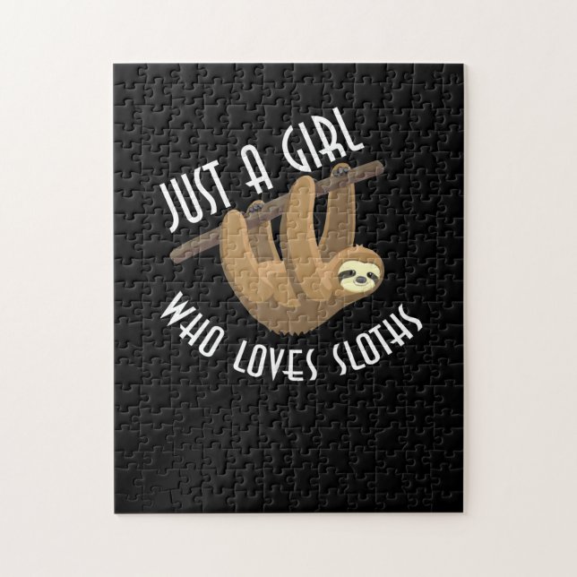 Just A Girl Who Loves Sloths Jigsaw Puzzle (Vertical)