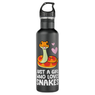 Just a Girl Who Loves Snakes Cute Snake 710 Ml Water Bottle