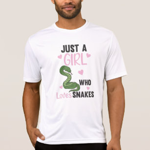 Just a girl who loves snakes cute snake for girls T-Shirt