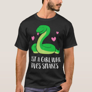 Just a Girl Who Loves Snakes Cute Snake Girl  T-Shirt