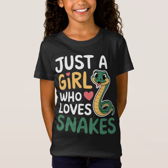Just A Girl Who Loves Snakes T-Shirt (Front)
