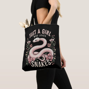 Just A Girl Who Loves Snakes Tote Bag