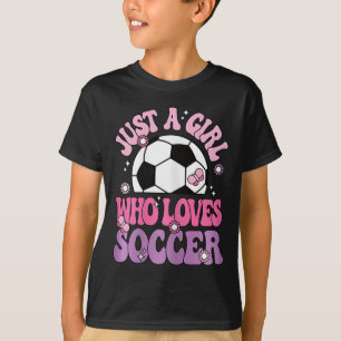 Just A Girl Who Loves Soccer Cute Soccer Player Gi T-Shirt