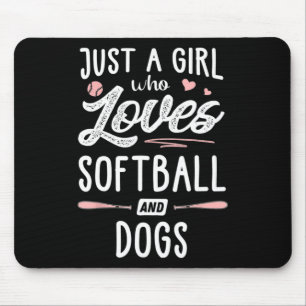 Just A Girl Who Loves Softll And Dogs Mouse Pad