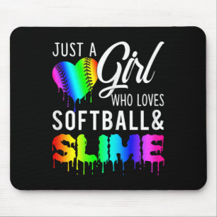 Just A Girl Who Loves Softll And Slime Tee Gift  Mouse Pad