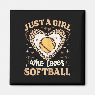 Just A Girl Who Loves Softll Cheetah Print Girls S Magnet