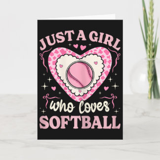 Just A Girl Who Loves Softll Cow Print Girls Kids  Card