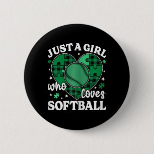 Just A Girl Who Loves Softll Girl Kids Cute Softll 6 Cm Round Badge
