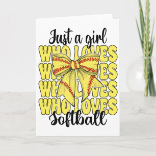 Just A Girl Who Loves Softll Mom Mother's Day Coqu Card