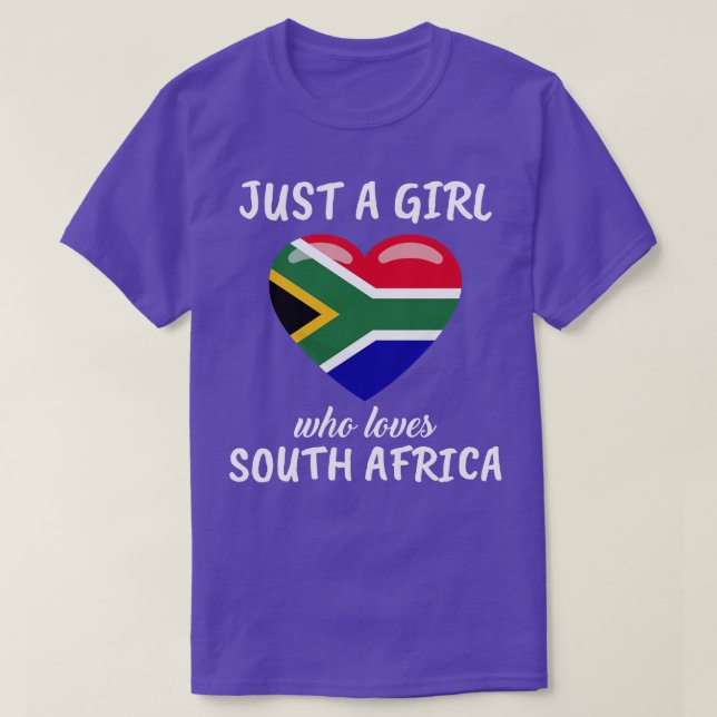 Just A Girl Who Loves South Africa T-Shirt (Design Front)