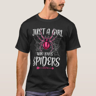 Just A Girl Who Loves Spiders Cute Spider Bug Love T-Shirt