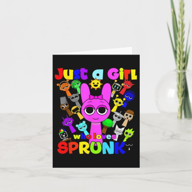 Just A Girl Who Loves Sprunky Birthday Sprunke Par Card (Front)