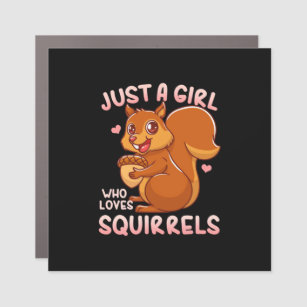 Just A Girl Who Loves Squirrels Car Magnet