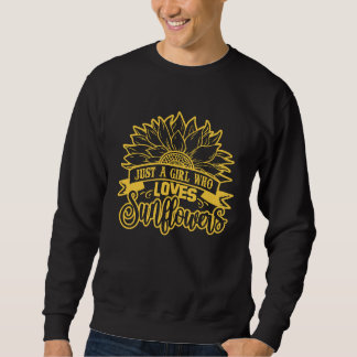 Just A Girl Who Loves Sunflowers Cutout Yellow Sweatshirt