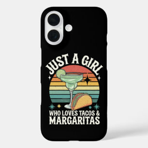 Just A Girl Who Loves Tacos And Margarita Mexican iPhone 16 Case