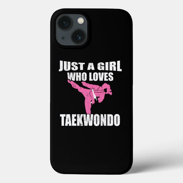 Just A Girl Who Loves Taekwondo Martial Arts Gift Case-Mate iPhone Case (Back)