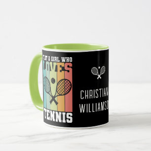 Just a girl who loves Tennis Personalised Tennis Mug