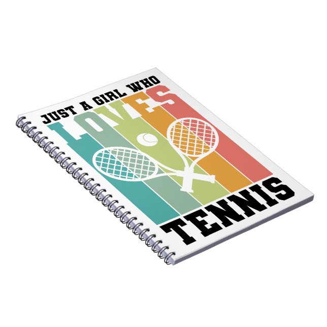 Just a girl who loves Tennis | Tennis Player Gift Notebook (Right Side)