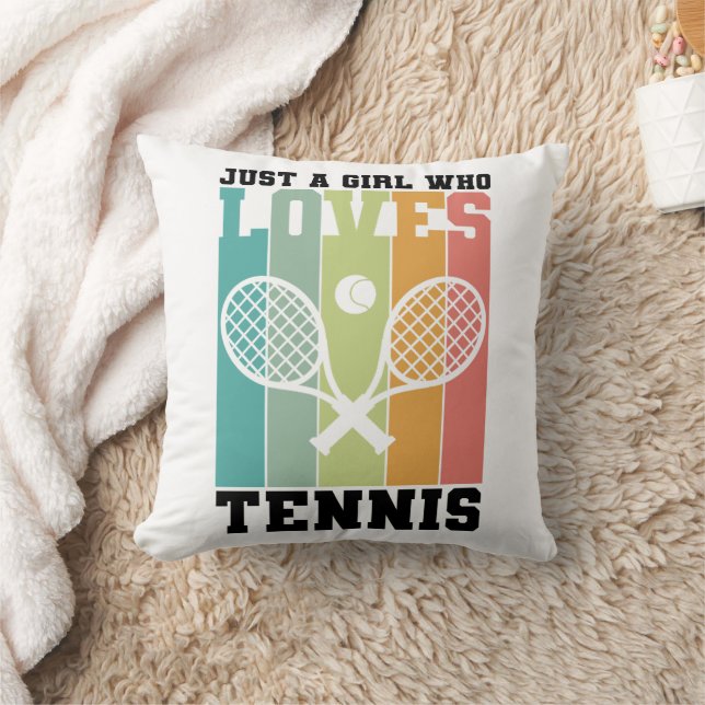 Just a girl who loves Tennis | Tennis Player Gifts Cushion (Blanket)