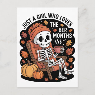 Just a Girl Who Loves the Ber Months Christmas  Holiday Postcard