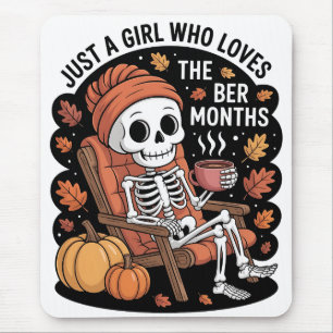 Just a Girl Who Loves the Ber Months Christmas Mouse Pad
