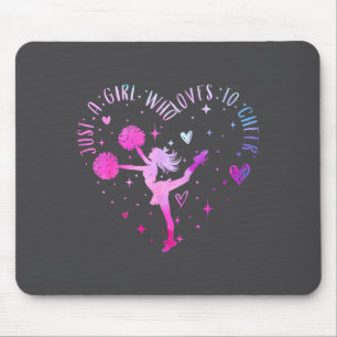 Just A Girl Who Loves To Cheer Cheerleader For Wom Mouse Pad