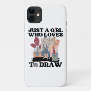 Just a Girl Who Loves to Draw Case-Mate iPhone Case