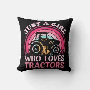 Just A Girl Who Loves Tractors Cushion