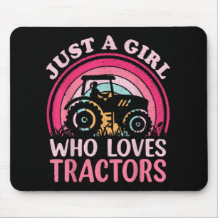 Just A Girl Who Loves Tractors Mouse Pad