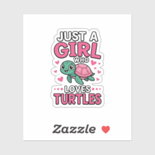 Just a Girl Who Loves Turtles Cute Turtle Vector D