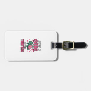 Just a Girl Who Loves Turtles Cute Turtle Vector D Luggage Tag