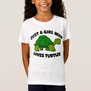  JUST A GIRL WHO LOVES TURTLES GIRLS TURTLE T-Shirt