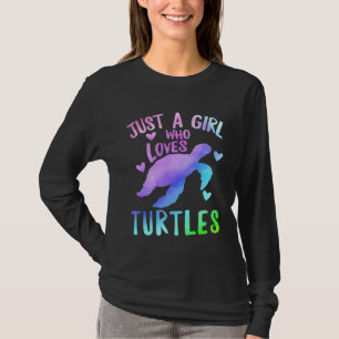 Just A Girl Who Loves Turtles Sea Turtle Women Ki T-Shirt