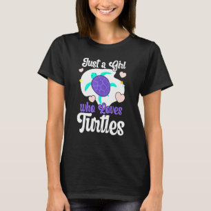 Just A Girl Who Loves Turtles Sea Turtle Women Kid T-Shirt